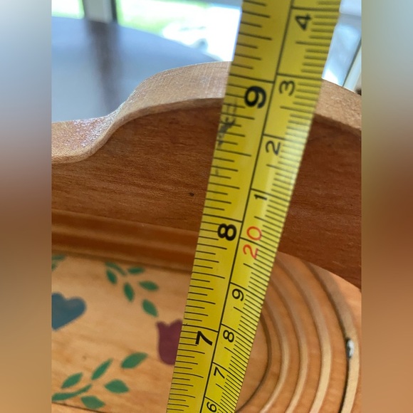 Vintage 1986 "Squash basket" by Holmes Ent. Wood Collapsible Basket Unsigned - Picture 7 of 11